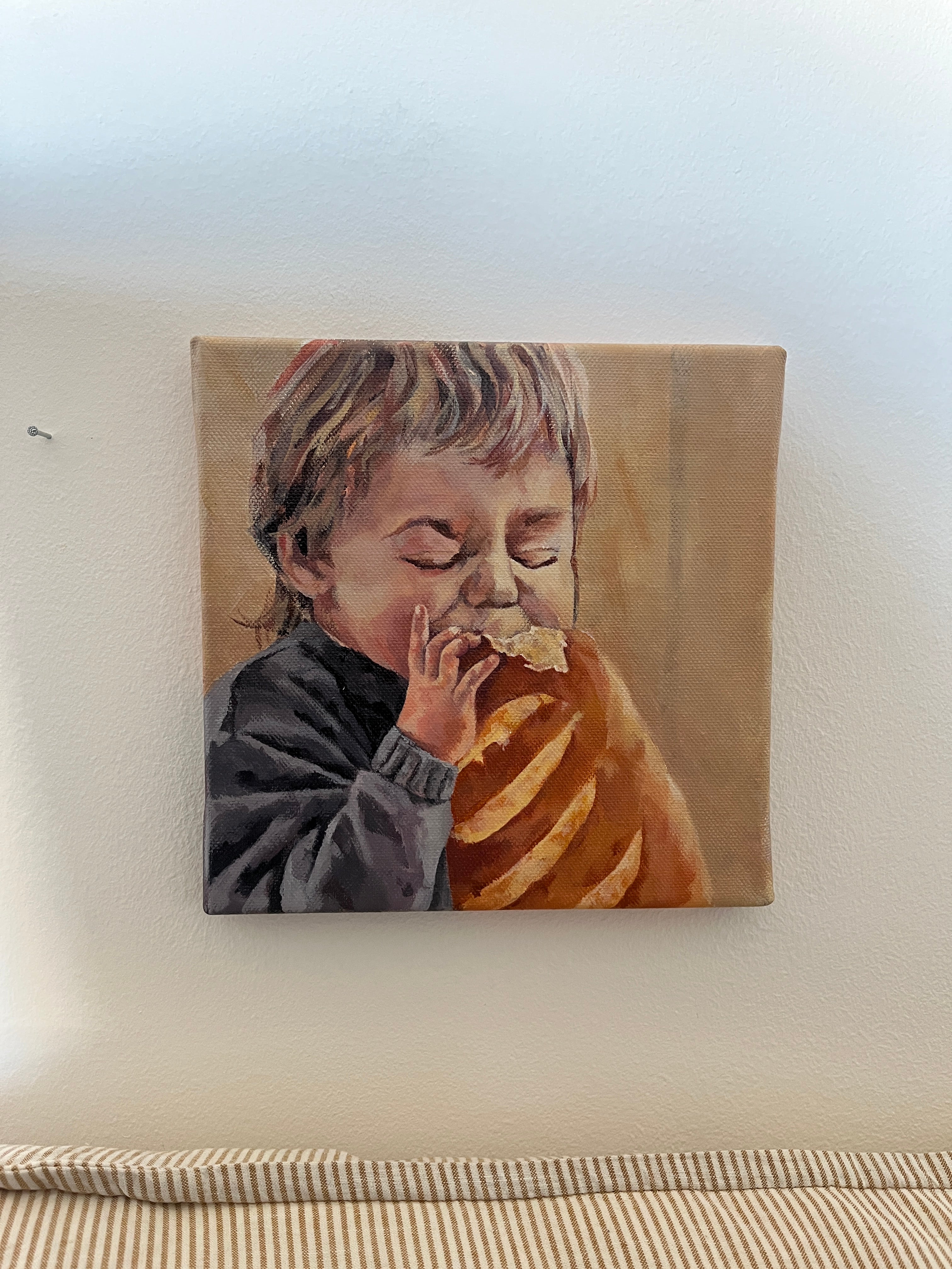 That very first bite, 20x20cm