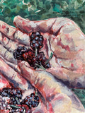 Mulberries, 15x20 cm